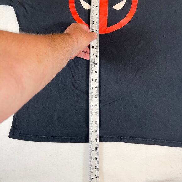 Marvel Universe X-Men Comics Deadpool Logo T-Shirt Men's XL Black - Picture 7 of 9